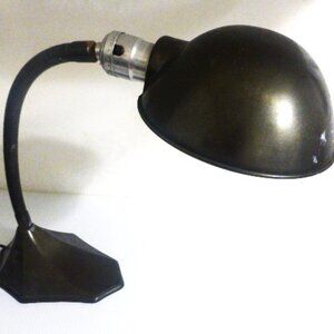 Antique CAST IRON DESK LAMP Table Lamp Journalist Hydro Electric Power Co.